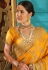 Yellow silk festival wear saree  4111